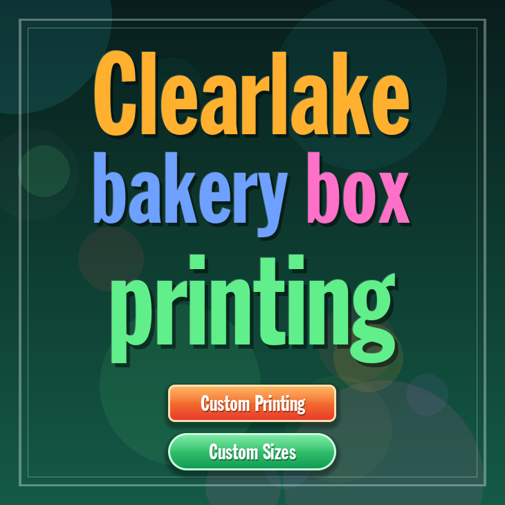 Clearlake bakery box printing