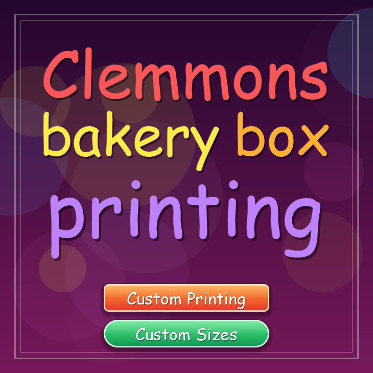 Clemmons bakery box printing