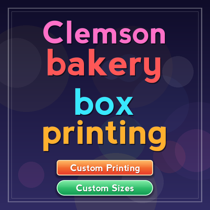 Clemson bakery box printing