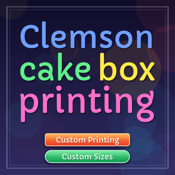 Clemson cake box printing