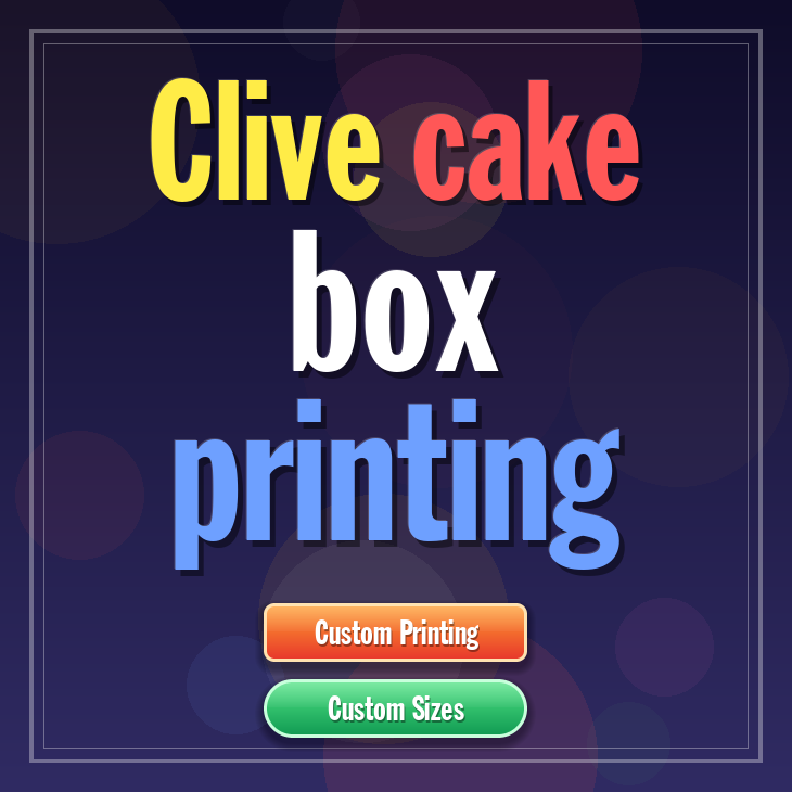 Clive cake box printing