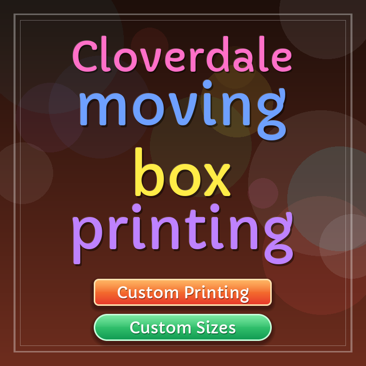 Cloverdale moving box printing
