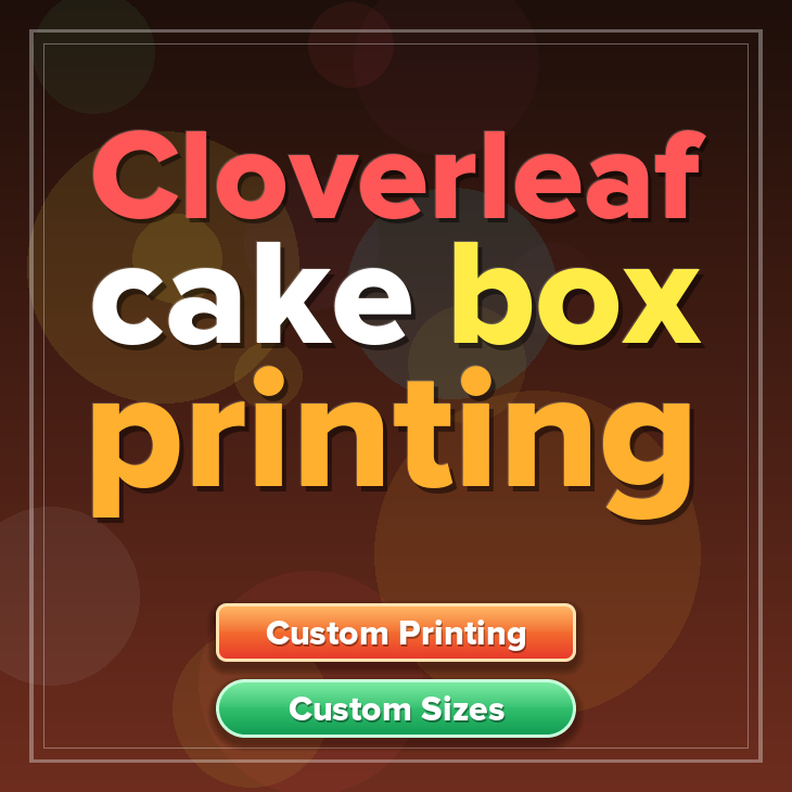 Cloverleaf cake box printing