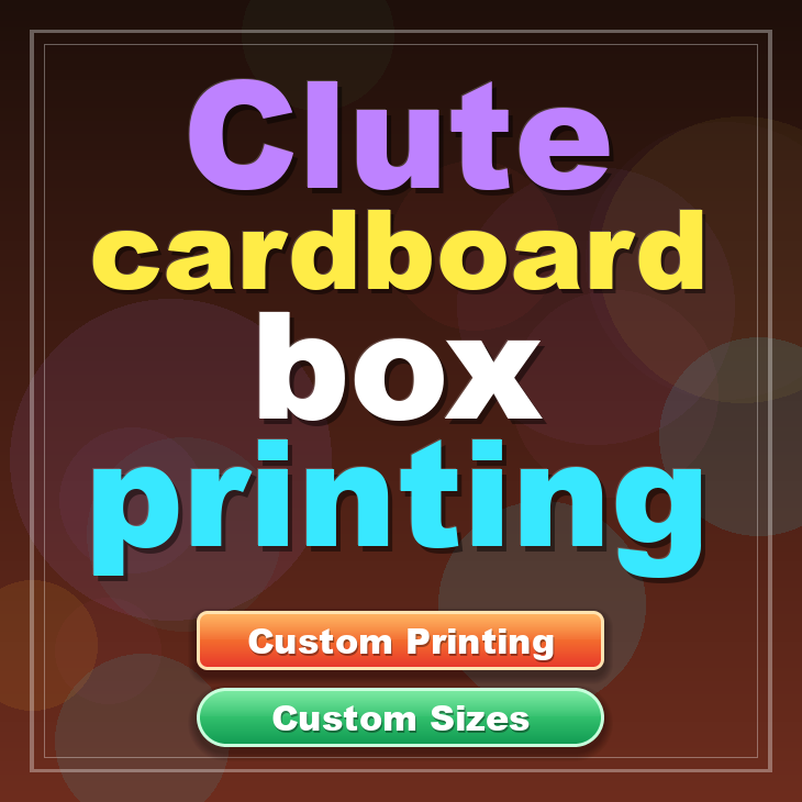 Clute cardboard box printing