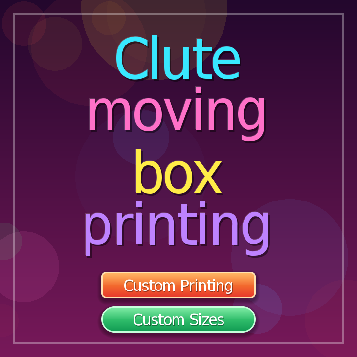 Clute moving box printing