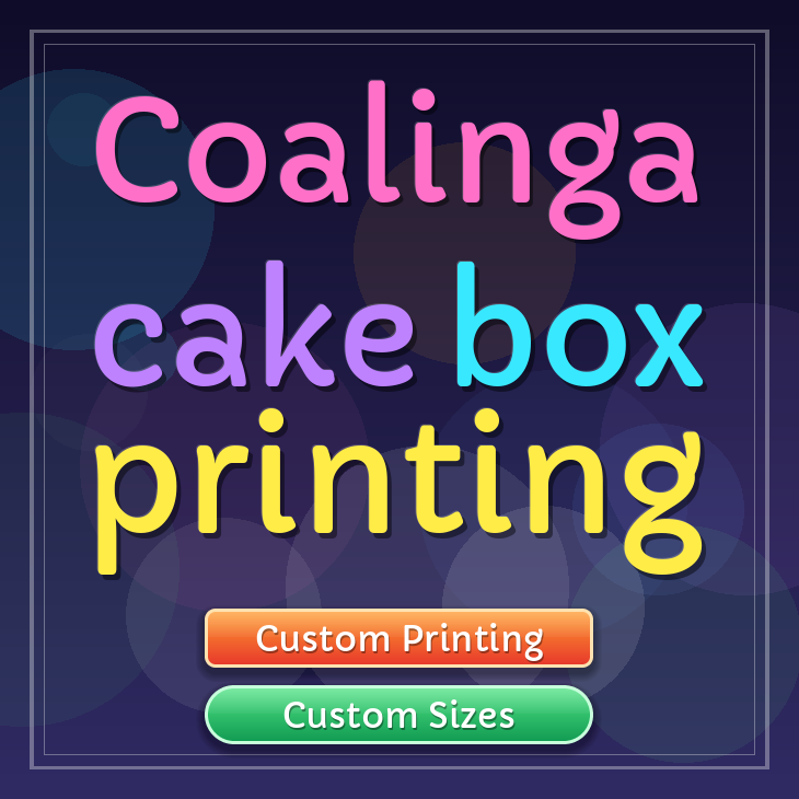 Coalinga cake box printing