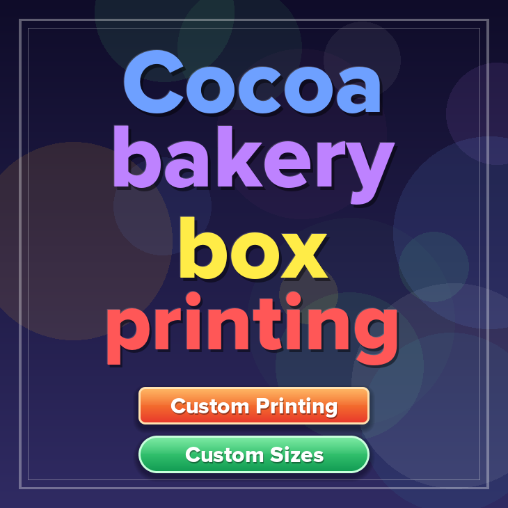 Cocoa bakery box printing