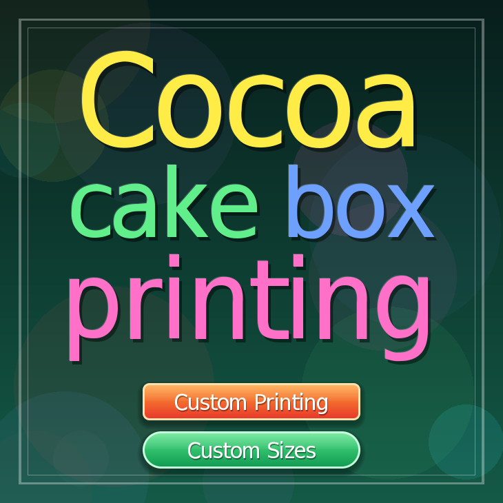 Cocoa cake box printing