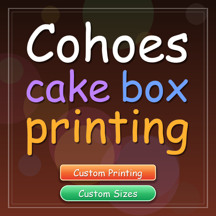 Cohoes cake box printing