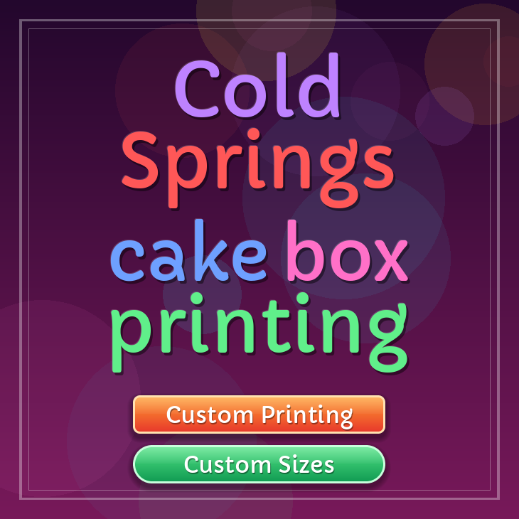 Cold Springs cake box printing