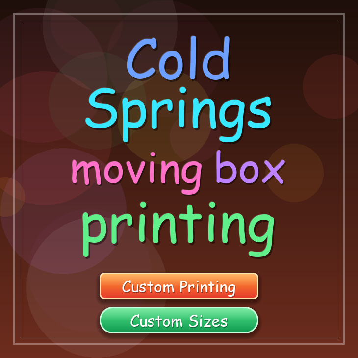 Cold Springs moving box printing