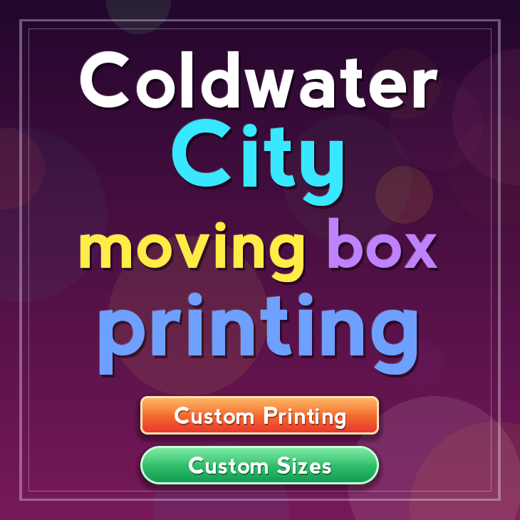 Coldwater City moving box printing