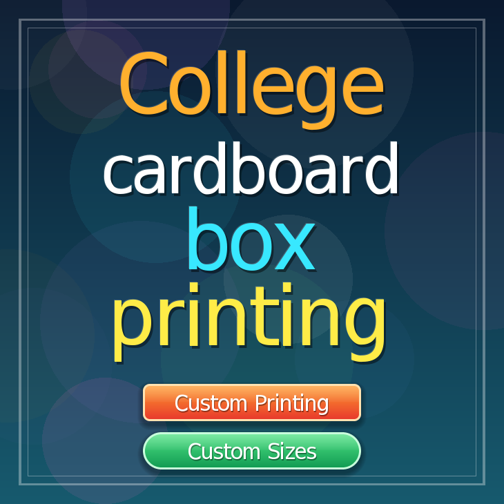 College cardboard box printing