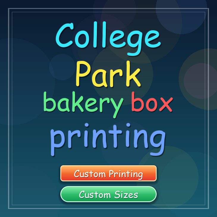 College Park bakery box printing