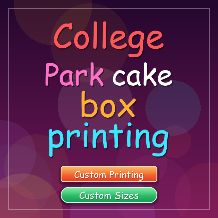 College Park cake box printing