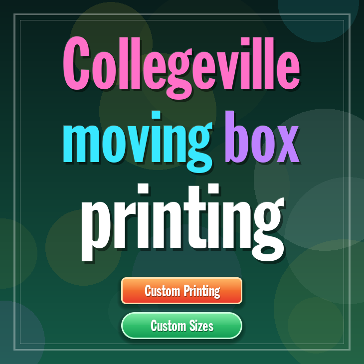 Collegeville moving box printing