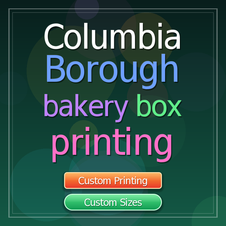 Columbia Borough bakery box printing