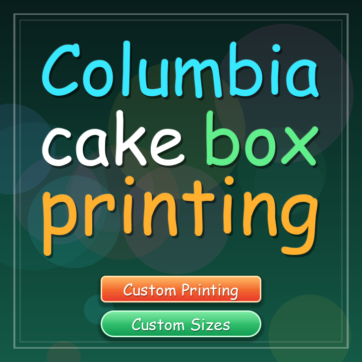 Columbia cake box printing