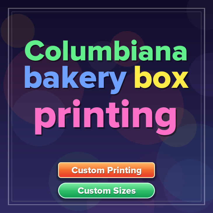 Columbiana bakery box printing