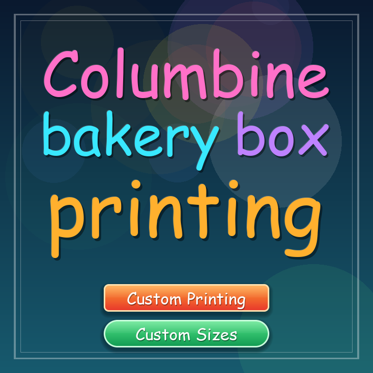 Columbine bakery box printing