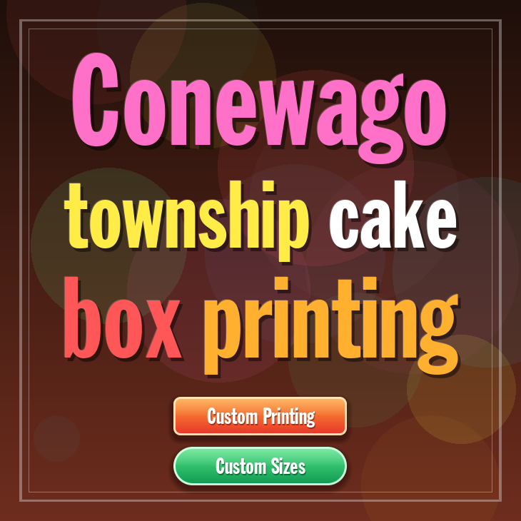 Conewago Township cake box printing