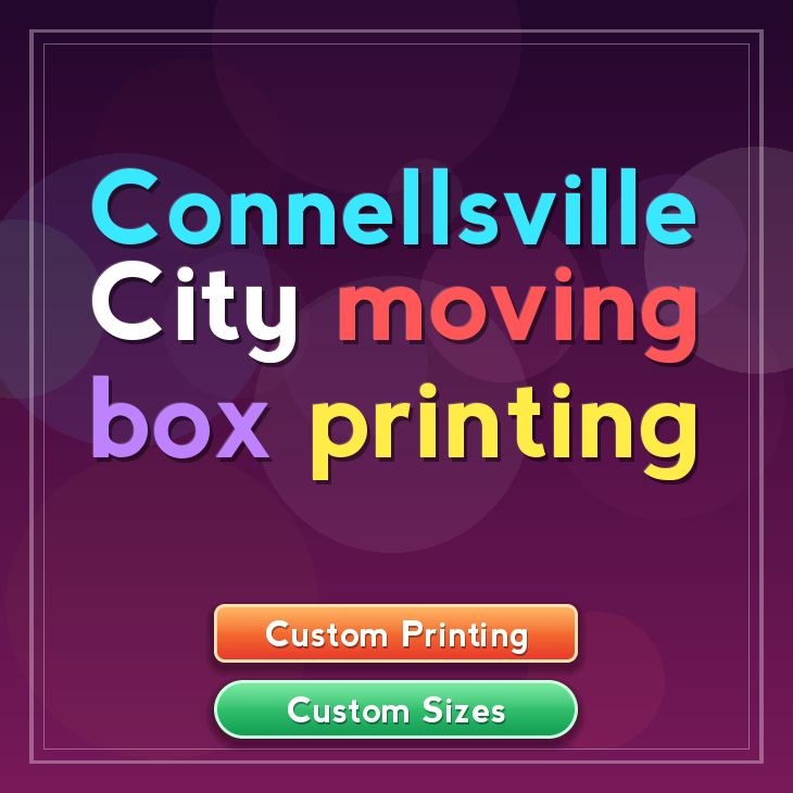 Connellsville City moving box printing