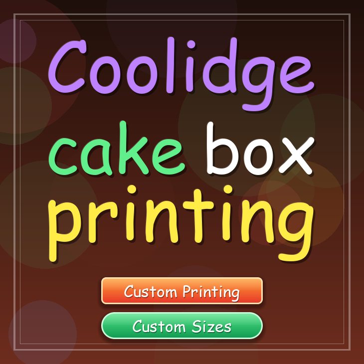 Coolidge cake box printing