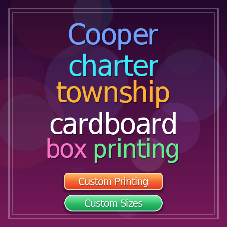 Cooper charter township cardboard box printing