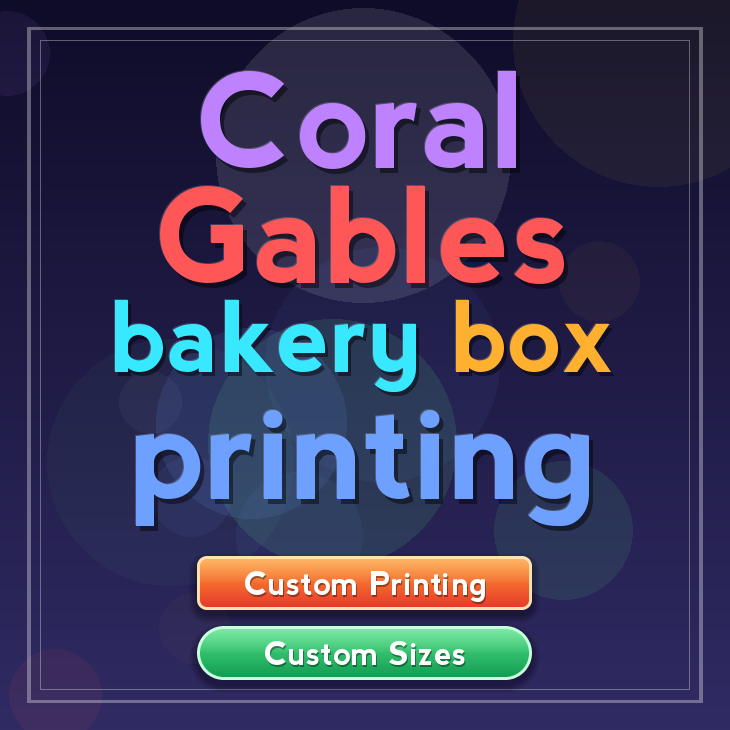 Coral Gables bakery box printing