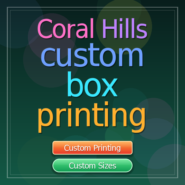 Coral Hills custom box printing