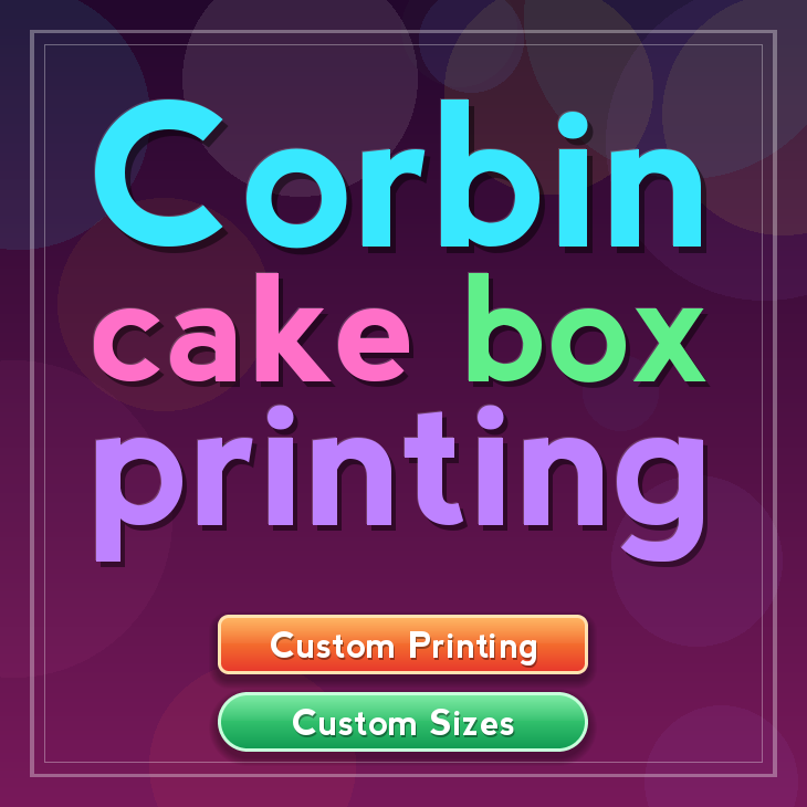 Corbin cake box printing