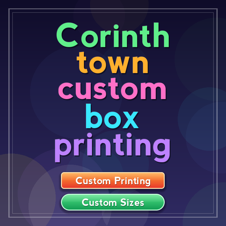 Corinth town custom box printing