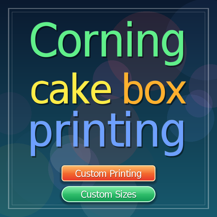 Corning cake box printing