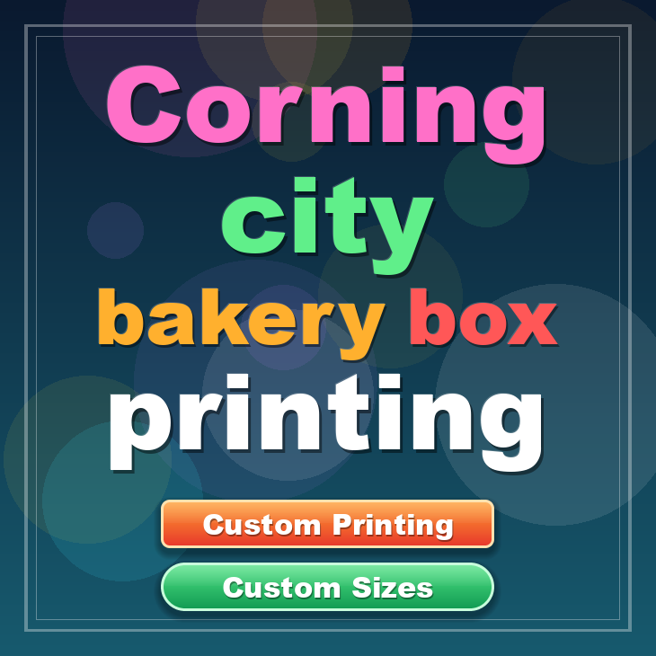 Corning City bakery box printing