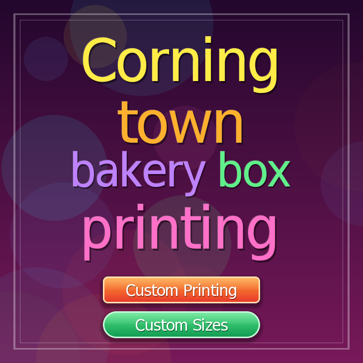 Corning Town bakery box printing