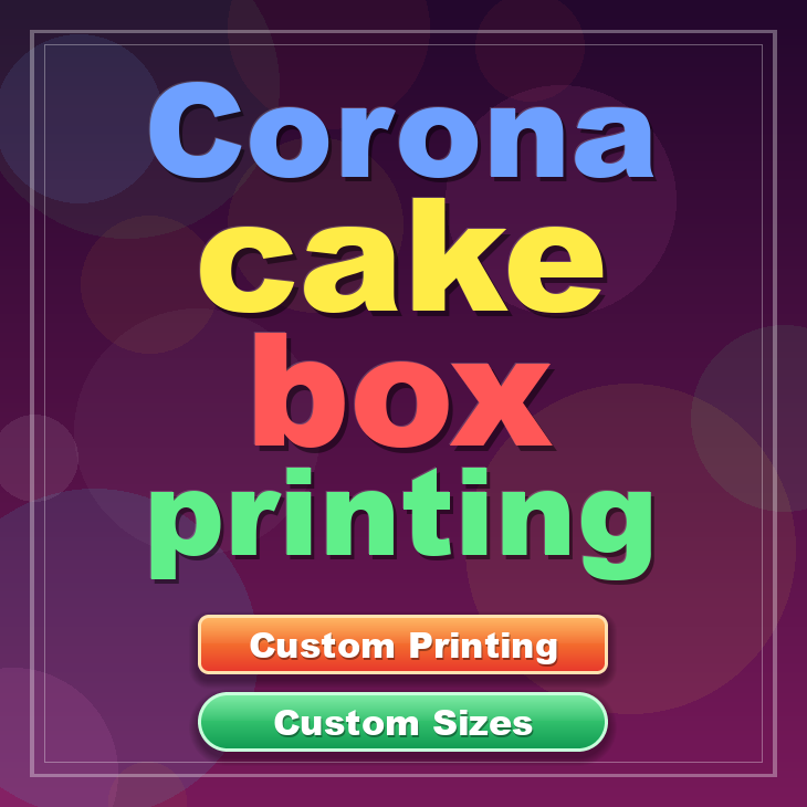 Corona cake box printing