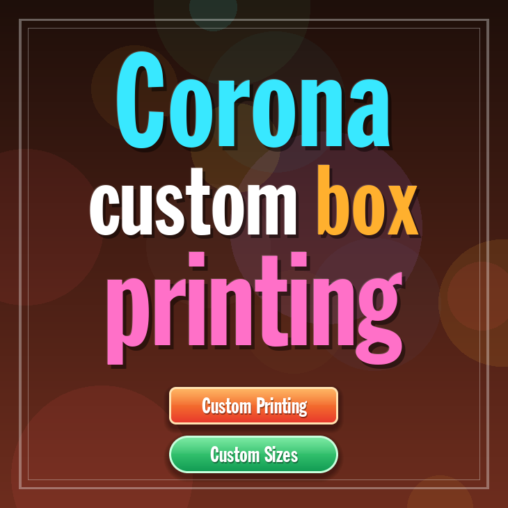 Corona custom box printing