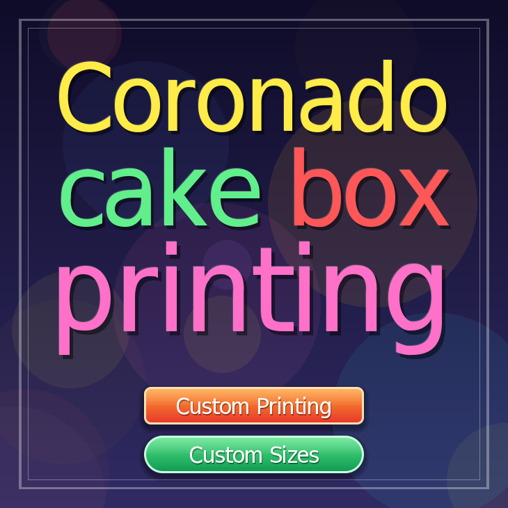 Coronado cake box printing