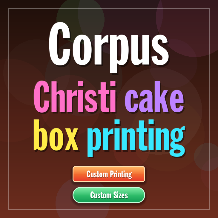 Corpus Christi cake box printing