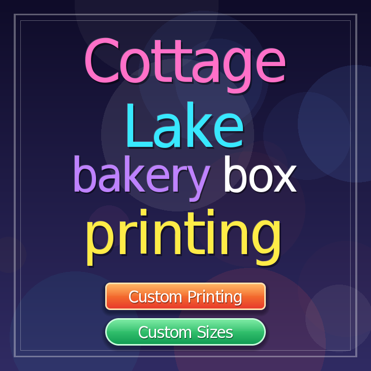 Cottage Lake bakery box printing