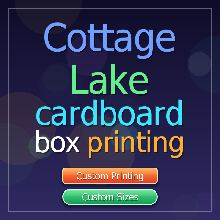 Cottage Lake cardboard box printing