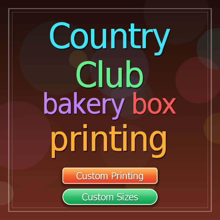 Country Club bakery box printing
