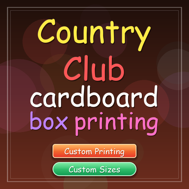 Country Club cardboard box printing