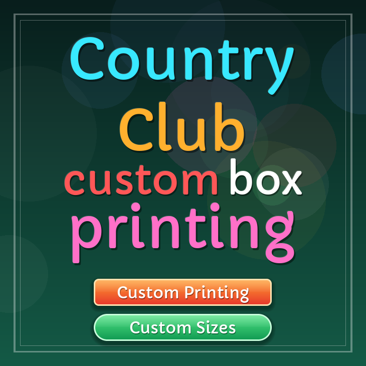 Country Club custom box printing