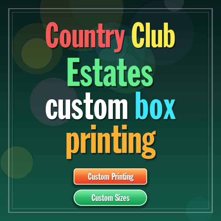 Country Club Estates custom box printing