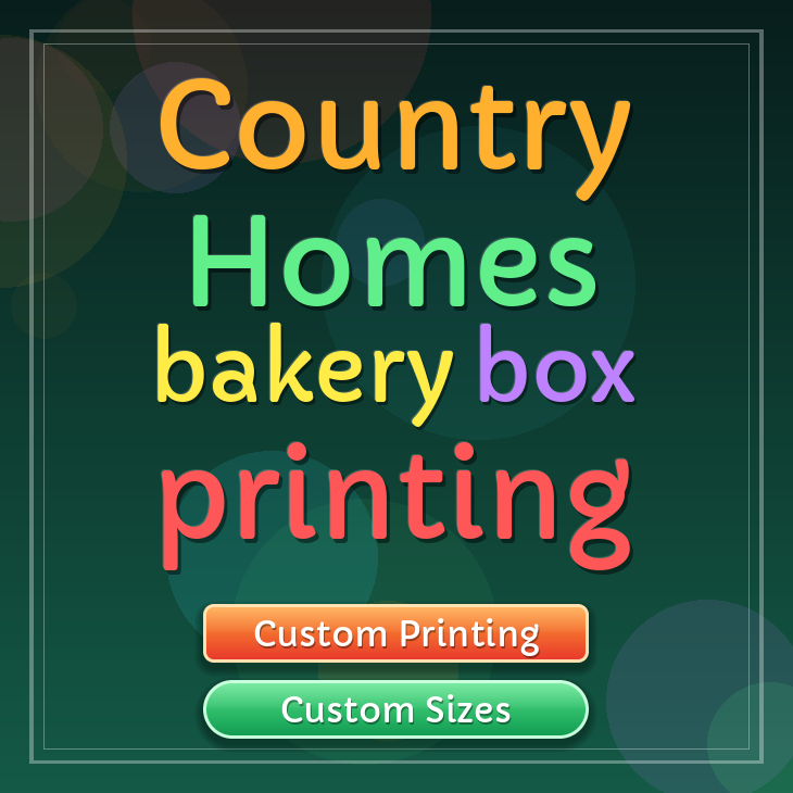 Country Homes bakery box printing