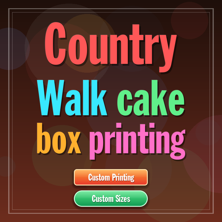 Country Walk cake box printing