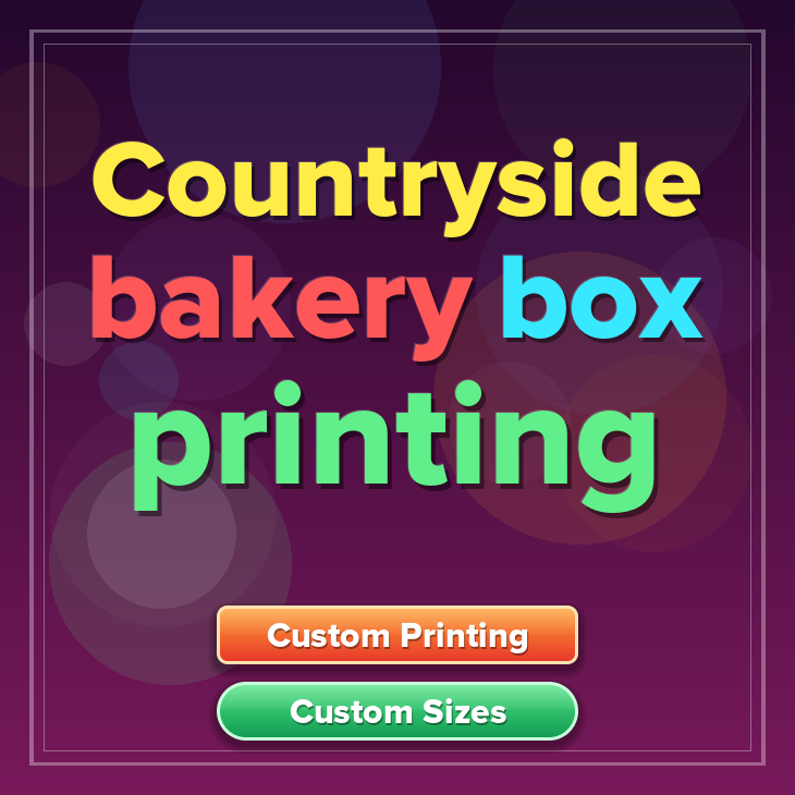 Countryside bakery box printing