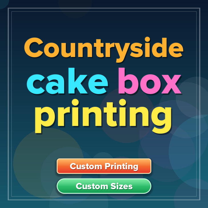 Countryside cake box printing