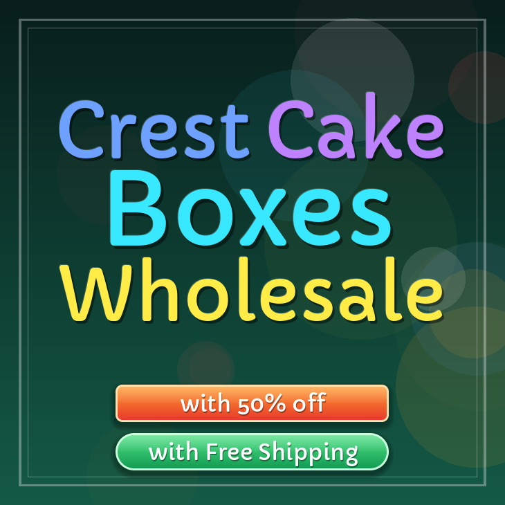 Crest cake boxes